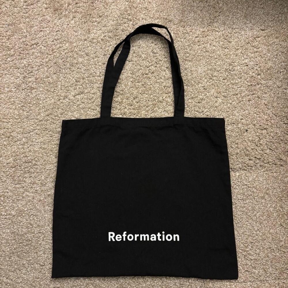 Reformation Classic Black Canvas Tote